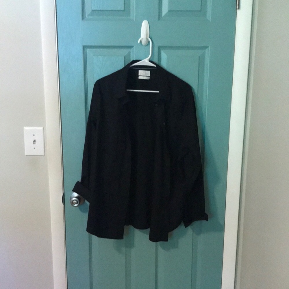 J Crew Black long Sleeve Dress Shirt 16 Tall